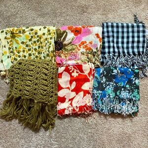 Bundle of 6 scarves.